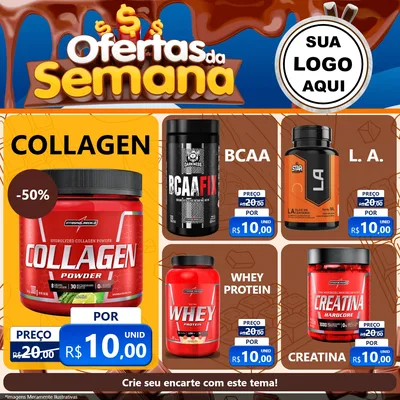 Modelo de Rede Social para Feed Facebook com o tema Ofertas da Semana - Páscoa para Suplementos alimentares