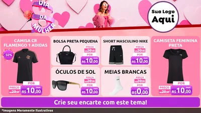 Modelo de TV para TV Horizontal com o tema Dia da Mulher para Roupas e acessórios