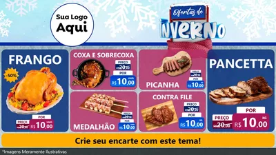 Modelo de TV para TV Horizontal com o tema Ofertas de Inverno para Assados