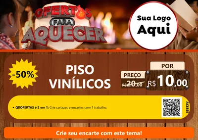 Modelo de Cartaz para Cartaz A4 Horizontal com o tema Ofertas Para Aquecer para Material para Construção