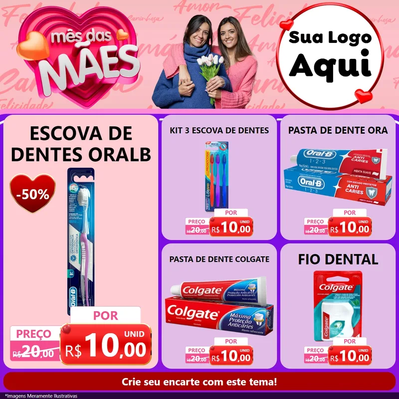 Modelo de Rede Social para Feed Facebook com o tema Mês Das Mães para Higiene Pessoal