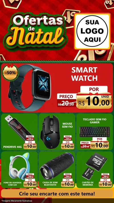Modelo de Rede Social para Stories com o tema Ofertas de Natal para Informática