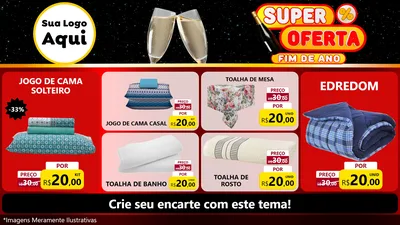 Modelo de TV para TV Horizontal com o tema Super Oferta Fim de Ano para Cama, Mesa e Banho