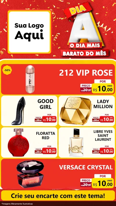Modelo de TV para TV Vertical com o tema Dia A o Dia Mais Barato do Mês para Perfumes
