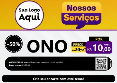 Modelo de Cartaz para Cartaz A4 Horizontal com o tema Nossos Serviços para Óticas