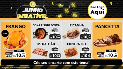 Modelo de TV para TV Horizontal com o tema Junho Imbatível para Assados