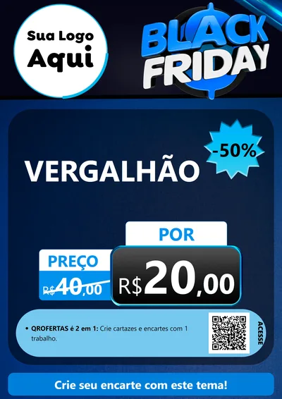 Modelo de Cartaz para Cartaz A4 Vertical com o tema Black Friday para Ferragens