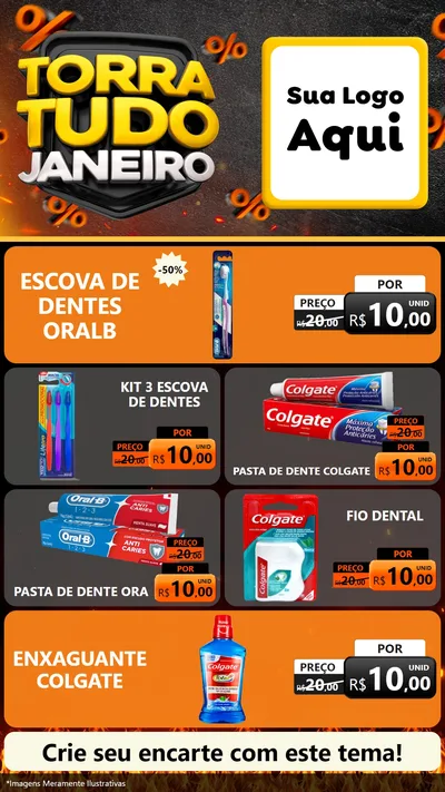 Modelo de TV para TV Vertical com o tema Torra Tudo Janeiro para Higiene Pessoal
