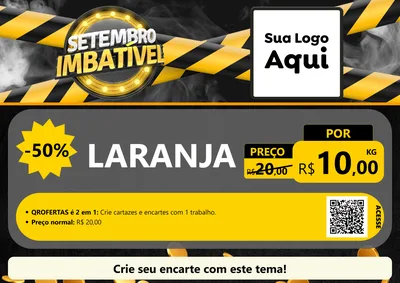 Modelo de Cartaz para Cartaz A4 Horizontal com o tema Setembro Imbatível para Hortifrúti