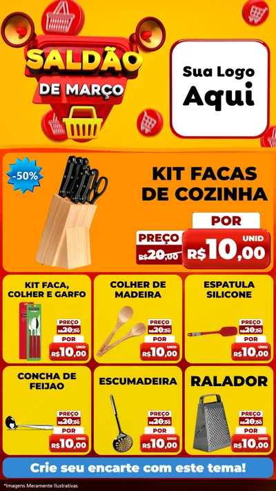 Modelo de Rede Social para Stories com o tema Saldão de Março para Utilidades Domésticas