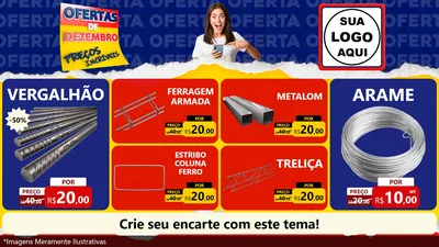 Modelo de TV para TV Horizontal com o tema Ofertas de Dezembro - Preços Incríveis para Ferragens