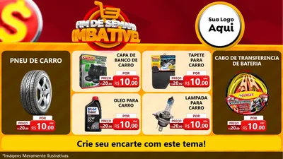 Modelo de TV para TV Horizontal com o tema Fim de Semana Imbatível para Auto peças
