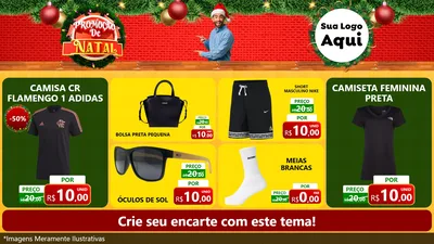 Modelo de TV para TV Horizontal com o tema Promoção de Natal para Roupas e acessórios