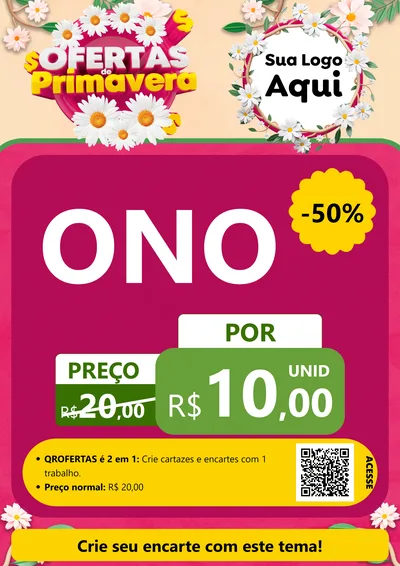 Modelo de Cartaz para Cartaz A4 Vertical com o tema Ofertas de Primavera para Óticas