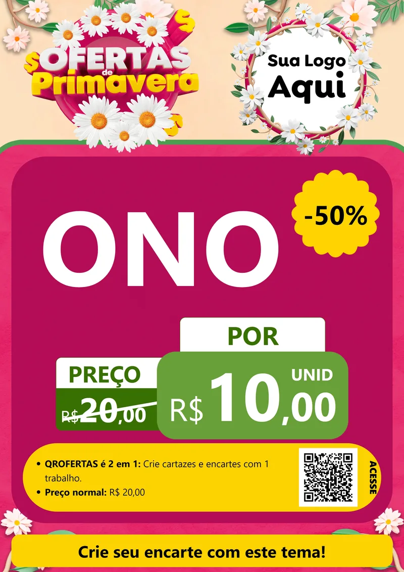 Modelo de Cartaz para Cartaz A4 Vertical com o tema Ofertas de Primavera para Óticas