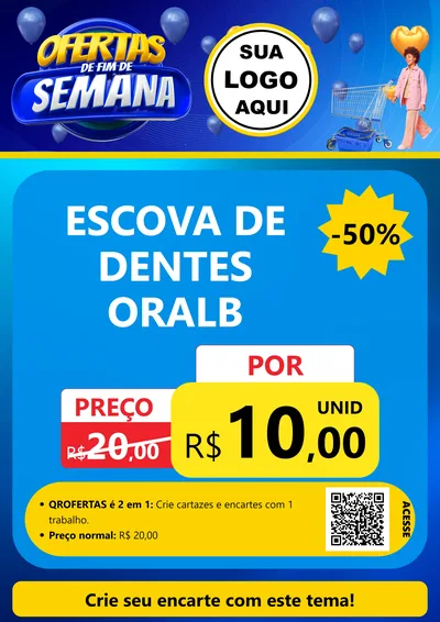 Modelo de Cartaz para Cartaz A4 Vertical com o tema Ofertas de Fim de Semana para Higiene Pessoal