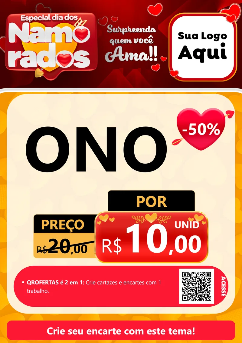 Modelo de Cartaz para Cartaz A4 Vertical com o tema Especial Dia dos Namorados para Óticas