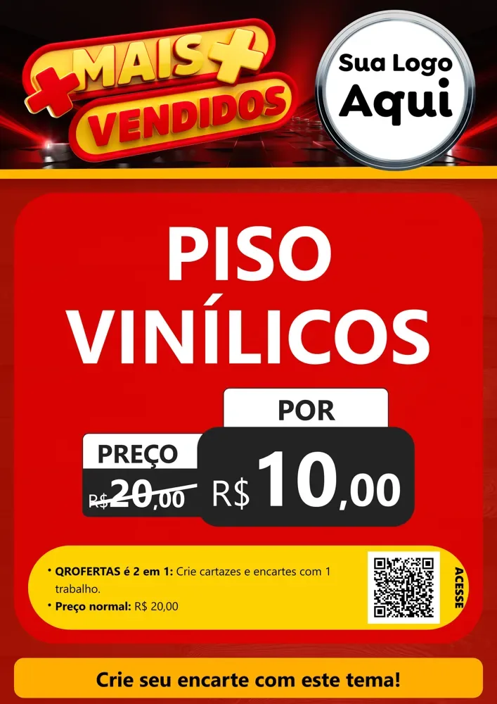 Modelo de Cartaz para Cartaz A4 Vertical com o tema Mais Vendidos para Material para Construção