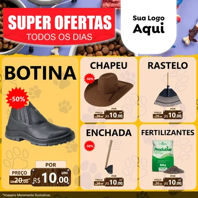Modelo de Rede Social para Feed Facebook com o tema Super Ofertas Todos os Dias