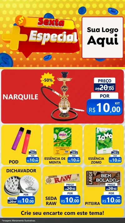 Modelo de Rede Social para Stories com o tema Sexta Mais Especial para Tabacaria