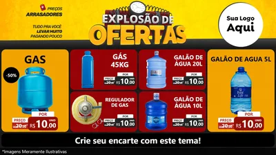 Modelo de TV para TV Horizontal com o tema Explosão de Ofertas para Água e gás