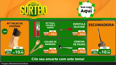 Modelo de TV para TV Horizontal com o tema Super Sorteio para Utilidades Domésticas