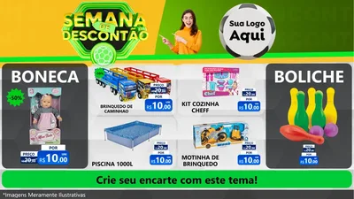 Modelo de TV para TV Horizontal com o tema Semana de Descontão - Copa para Brinquedos