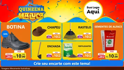 Modelo de TV para TV Horizontal com o tema Quinzena Maluca para Agropecuária