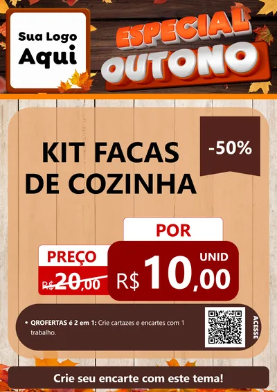 Modelo de Cartaz para Cartaz A4 Vertical com o tema Especial Outono para Utilidades Domésticas
