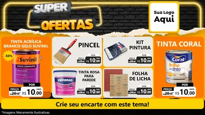 Modelo de TV para TV Horizontal com o tema Super Ofertas para Tintas e Ferramentas