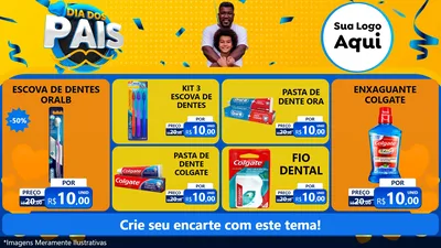 Modelo de TV para TV Horizontal com o tema Dia dos Pais para Higiene Pessoal