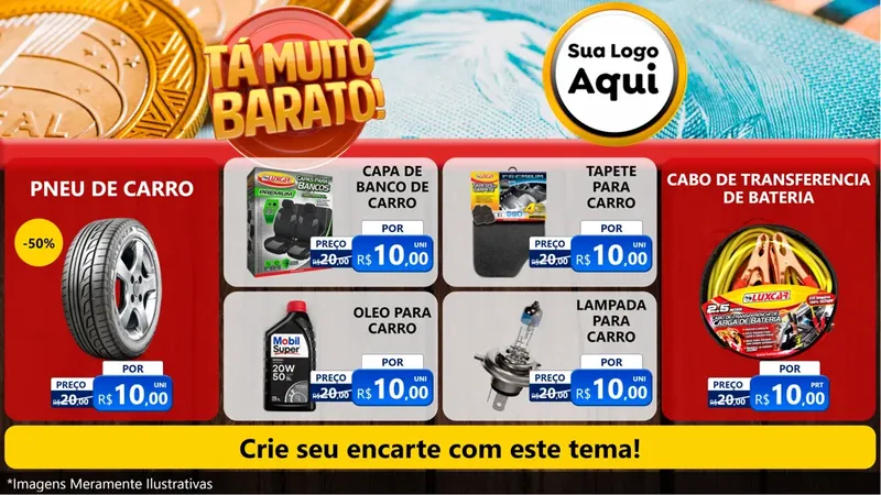 Modelo de TV para TV Horizontal com o tema Está Muito Barato para Auto peças