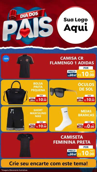 Modelo de TV para TV Vertical com o tema Dia dos Pais para Roupas e acessórios