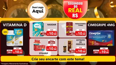Modelo de TV para TV Horizontal com o tema Segundou do Real para Farmácia