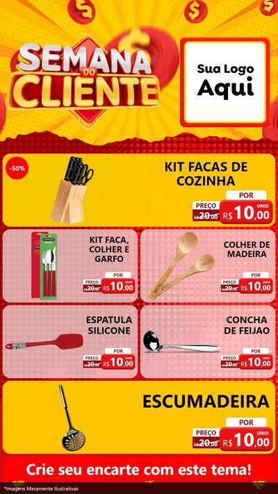 Modelo de TV para TV Vertical com o tema Semana do Cliente para Utilidades Domésticas