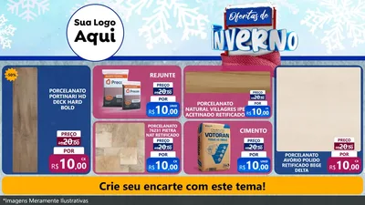 Modelo de TV para TV Horizontal com o tema Ofertas de Inverno para Pisos e revestimentos