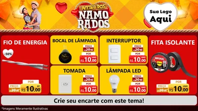 Modelo de TV para TV Horizontal com o tema Arraiá dos Namorados para Materiais Elétricos