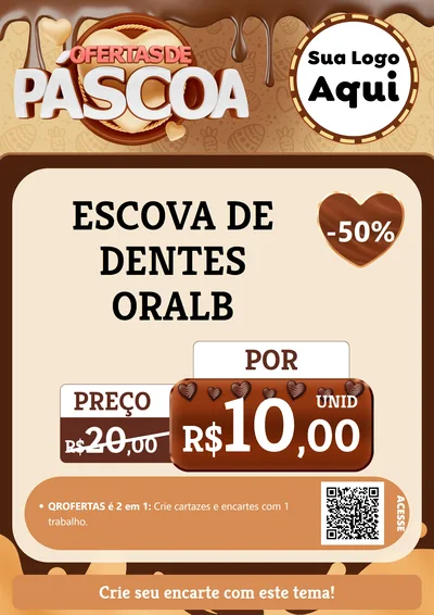 Modelo de Cartaz para Cartaz A4 Vertical com o tema Ofertas de Páscoa para Higiene Pessoal