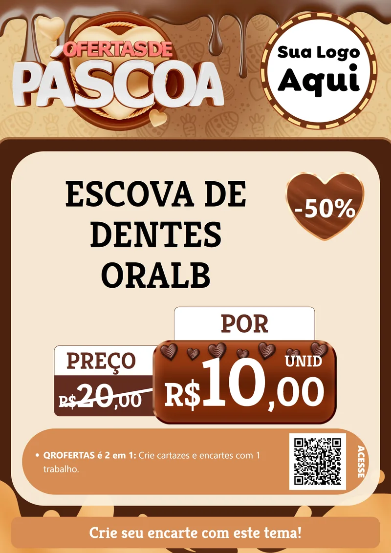 Modelo de Cartaz para Cartaz A4 Vertical com o tema Ofertas de Páscoa para Higiene Pessoal
