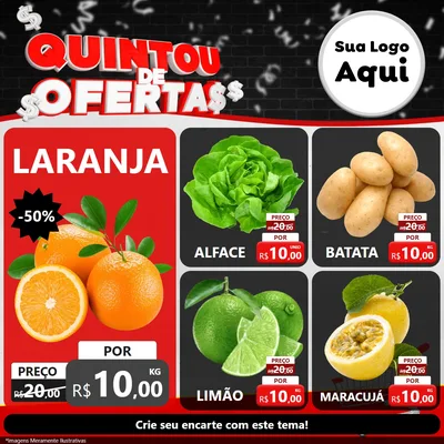 Modelo de Rede Social para Feed Facebook com o tema Quintou de Ofertas para Hortifrúti