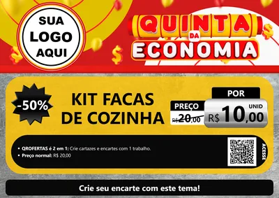 Modelo de Cartaz para Cartaz A4 Horizontal com o tema Quinta da Economia para Utilidades Domésticas