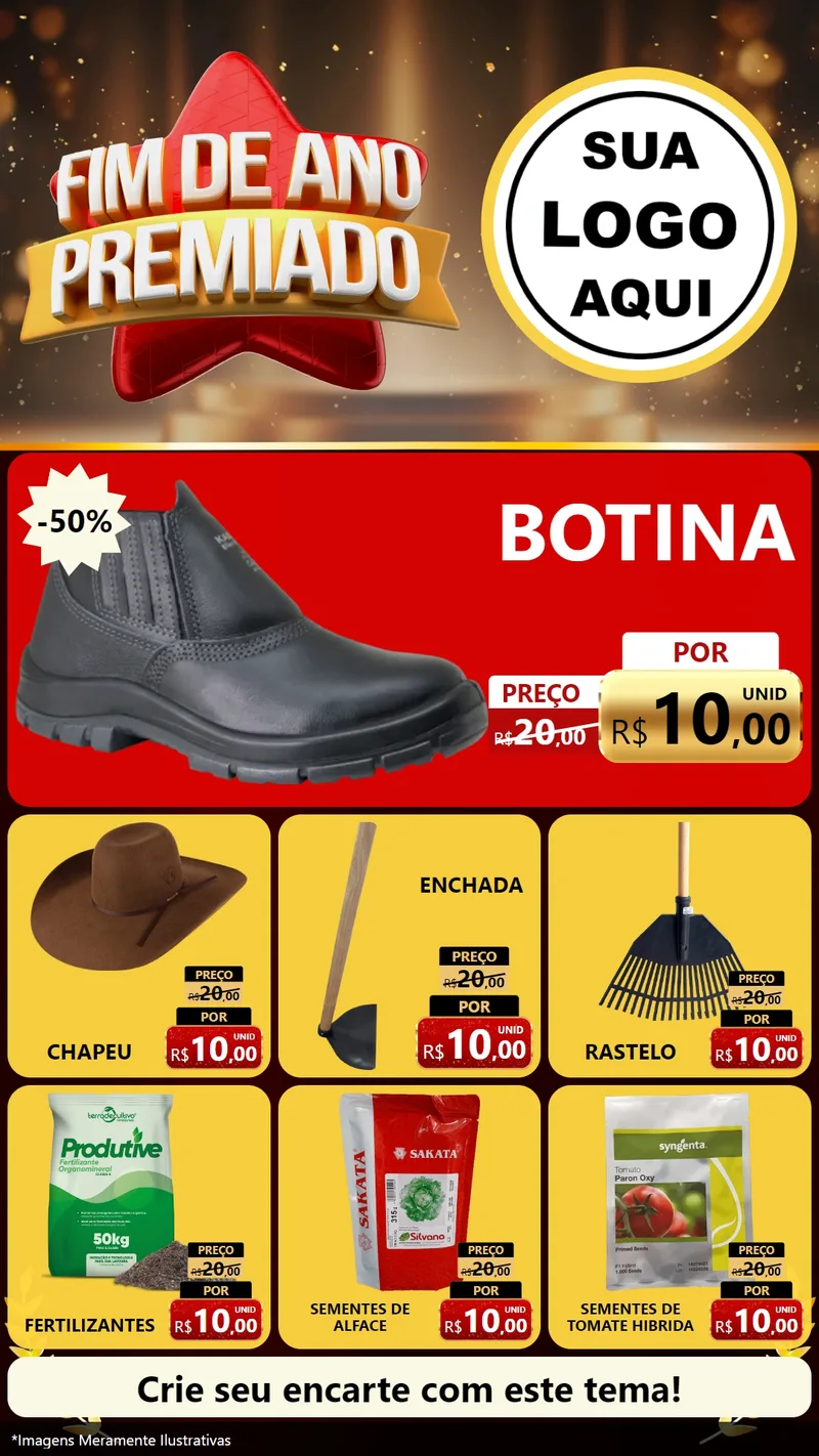 Modelo de Rede Social para Stories com o tema Fim de Ano Premiado para Agropecuária