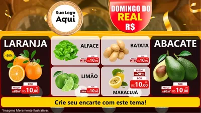 Modelo de TV para TV Horizontal com o tema Domingo do Real para Hortifrúti