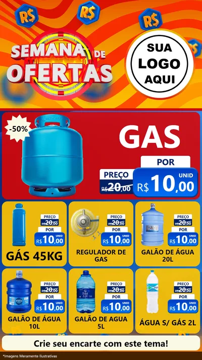 Modelo de Rede Social para Stories com o tema Semana de Ofertas para Água e gás