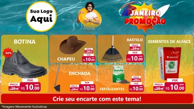 Modelo de TV para TV Horizontal com o tema Janeiro de Promoção para Agropecuária