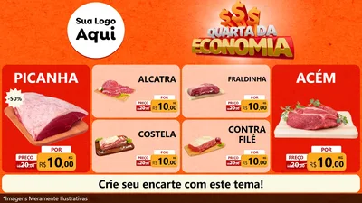 Modelo de TV para TV Horizontal com o tema Quarta da Economia para Açougue