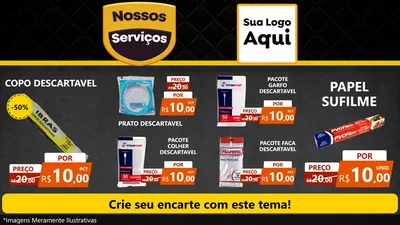 Modelo de TV para TV Horizontal com o tema Nossos Serviços para Embalagens
