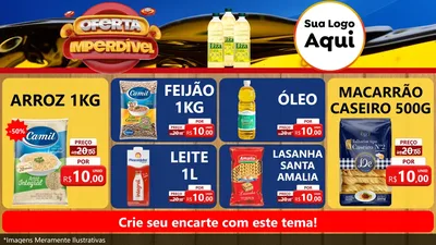 Modelo de TV para TV Horizontal com o tema Oferta Imperdível - Óleo para Supermercado