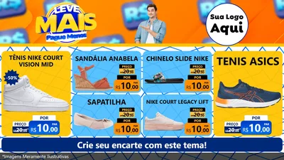 Modelo de TV para TV Horizontal com o tema Leve Mais, Pague Menos para Calçados