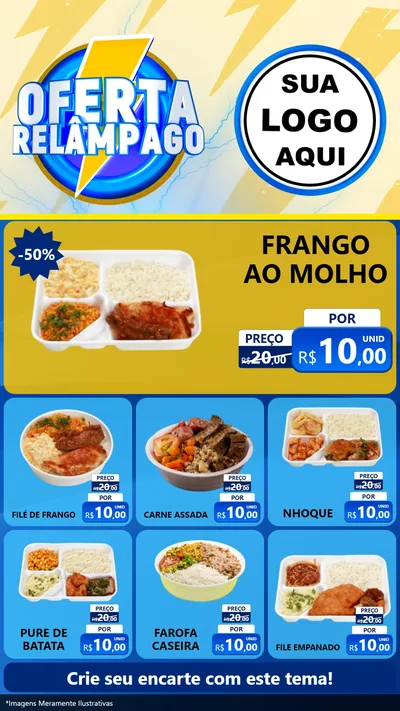 Modelo de Rede Social para Stories com o tema Oferta Relâmpago para Restaurante